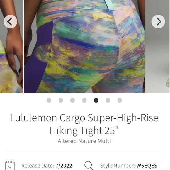 Lululemon Cargo Super-High-Rise
Hiking Tight 25"
Altered Nature Multi, Size 4. - Picture 7 of 8